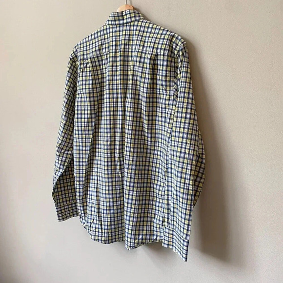 Southern Tide Men's Medium Long Sleeve Tailored Plaid Button Down Shirt Yellow - Picture 15 of 16